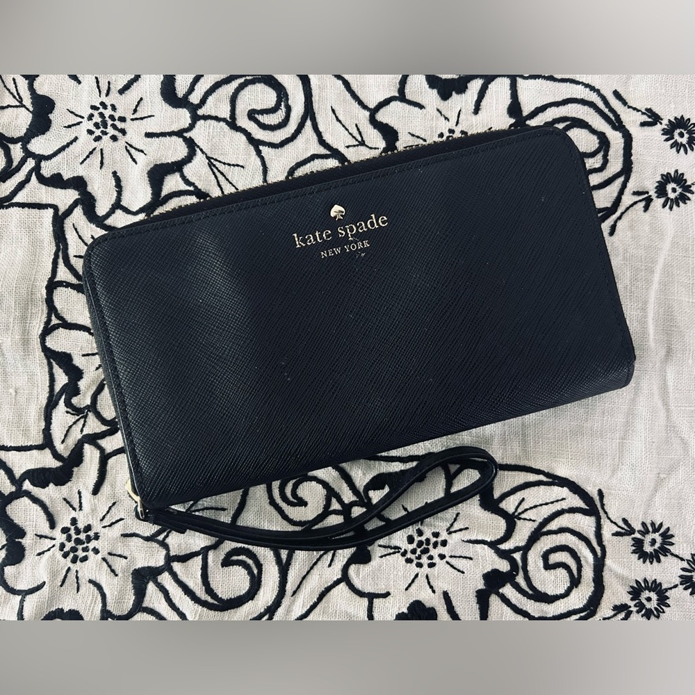 Kate Spade Black Zip-Around Wallet